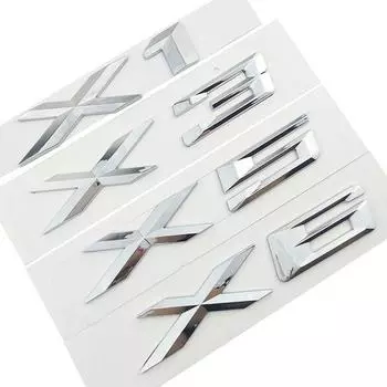 ABS Chrome 3D буквенная эмблема значок наклейка автомобильный Стайлинг для X1 X2 X3 X4 X5 X6 X7 GT X5 чёрный