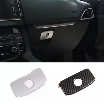 ABS Copilot ящик для хранения перчаток с ручкой и блестками, декоративная рамка, накладка для Jaguar XE XF XFL F-Pace 2016-автомобильные аксессуары серебряный