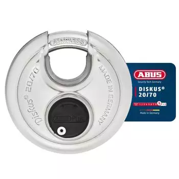 Abs Disk Padlock Diskus Plus Padlock with 2 keys 20/70 серебряный
