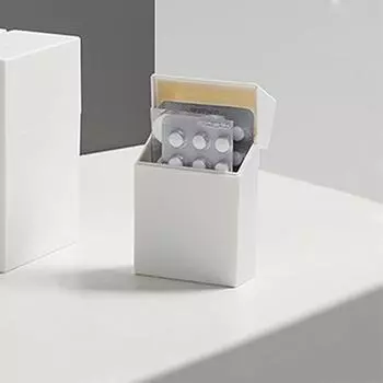 Abs Flip Square Белый ящик для хранения Многофункциональный пылезащитный органайзер для сортировки 6*2.8*9cm