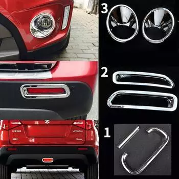 ABS хром для Vitara Escudo 2015-2019, передняя головка/задняя противотуманная фара/задняя лампа стоп-сигнала, молдинг, декоративная накладка 1