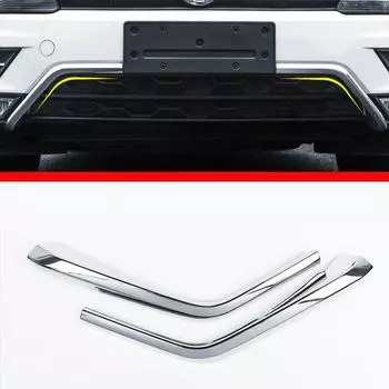 ABS хром для Volkswagen VW Tiguan MK2 2017-передняя решетка автомобиля, декоративные полоски, накладка, аксессуары для стайлинга, 2 шт.