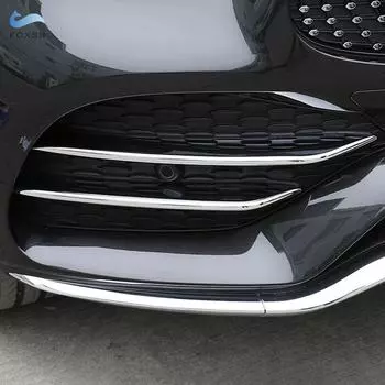 ABS хромированные автомобильные аксессуары, передние противотуманные фары, полосы воздухозаборной решетки, накладка для Mercedes Benz GLC Class