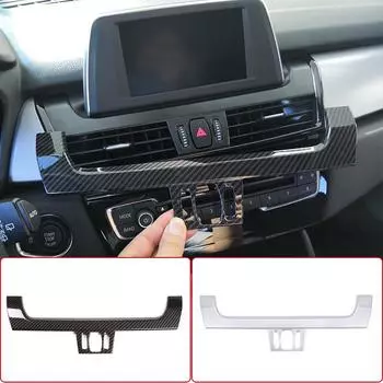 ABS карбоновый автомобильный центральный навигационный дисплей, нижняя декоративная крышка для BMW 2 серии F45 F46 2015-интерьер серебряный