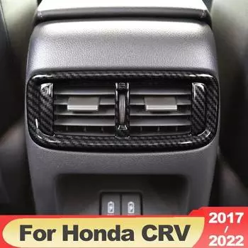 ABS карбоновый задний подлокотник автомобиля, вентиляционное отверстие, рамка, накладки для Honda crv CR-V 2017 2018 2022, аксессуары авто A Silver