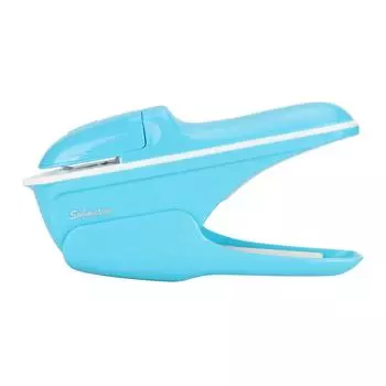 ABS No Staple Stapling Machine Book Paper StaplE Free Stapler Binding Hand Tool(Blue) синий