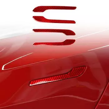 ABS пластиковая наклейка на дверную ручку автомобиля, синяя наклейка