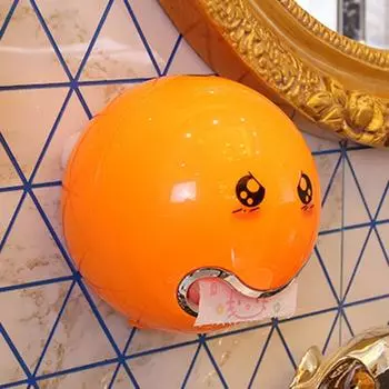 ABS Пластиковый держатель для туалетной бумаги, шарообразный держатель для рулонной бумаги, водонепроницаемый контейнер для салфеток, ванная комната оранжевый