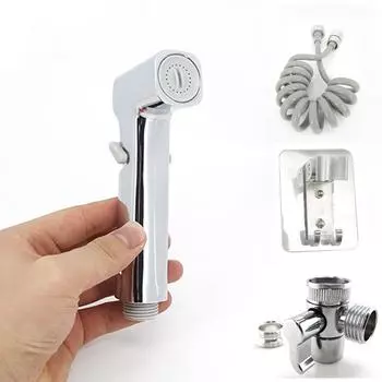 ABS регулируемый серебристый ручной унитаз биде распылитель ручной кран для душа туалет головка распылитель ванная комната самоочищающаяся для санитарных Shattaf package C
