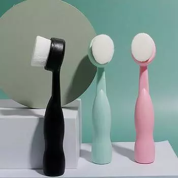 Abs щетка для лица, глубоко очищающее средство от черных точек, отшелушивающая массажная щетка для лица, портативные инструменты для мытья кожи лица зелёный