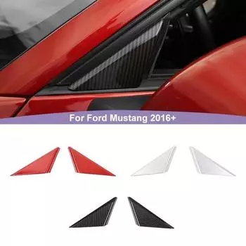 ABS треугольная накладка на переднюю стойку, декоративная крышка, наклейка, накладка для Ford Mustang 2016 Up, внешние аксессуары автомобиля красный