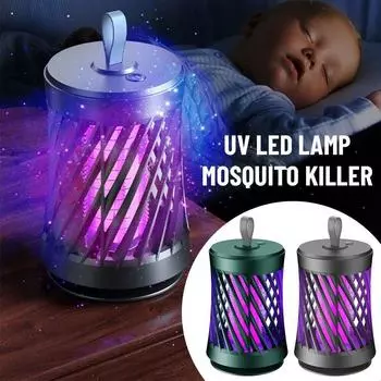 ABS УФ-светодиодная лампа от комаров, серая, зеленая, ловушка для насекомых, новая перезаряжаемая летняя ловушка для насекомых зелёный