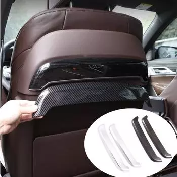 ABS углеродное волокно/хром для BMW 7 серии G11 G12 2016-обшивка задней панели сиденья, модификация салона автомобиля серебряный