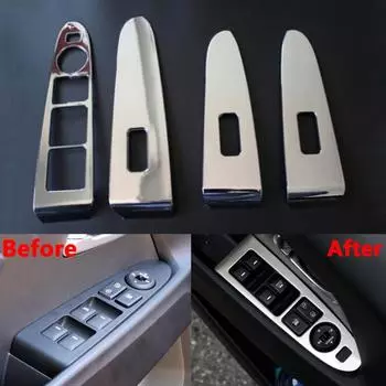 ABS внутренняя дверь, окно, переключатель, панель, накладка, украшение для Kia Sportage R, автомобильные аксессуары Lifting window panel 4 pcs