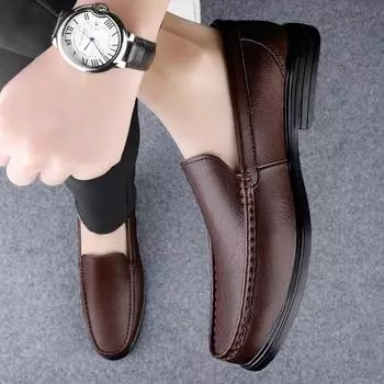 Абсолютно новые мужские кожаные туфли, офисная обувь, мужские туфли на плоской подошве, кожаные модные свадебные банкетные туфли, удобные деловые туфли Zapatos 38 коричневый