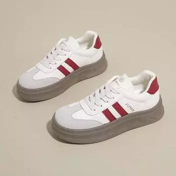 Абсолютно новые женские роскошные туфли на плоской подошве, классические кроссовки, женские кожаные винтажные низкие повседневные мокасины со шнуровкой и круглым носком 35