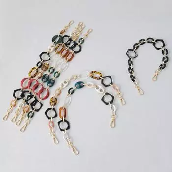 Абсолютно новый модный аксессуар для женской сумки, янтарная акриловая цепь из сплава, роскошный винтажный ремень для сумки, женские ручки для клатча на плечо, цепи 45CM