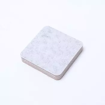 Absorbent Felt Coasters Dining Mats Durable Cup Mats 4 Pieces & - Multi-Use 10100.5cm (Gray/White, Square)