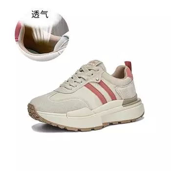 Absorbent sole leather German training shoes women s 2025 spring new casual versatile dad shoes women s platform sports Forrest Gump shoes 35