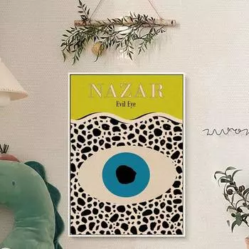 Abstract Eye Shape Hand Moon Quotations High Quality Printing and Posters Retro Wall Art Oil Painting 21cm30cm NoFrame