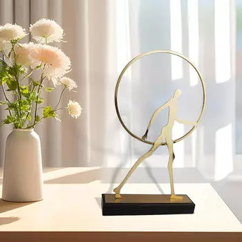Abstract Figure Sculpture Desktop Ornament Creative Wear Resistant Decorative Home Decor Round