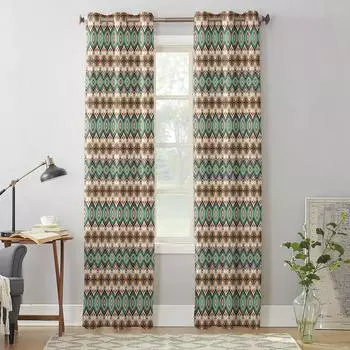 Abstract Line Bohemian Flower Modern Window Curtains for Living Room Bedroom Curtain Kitchen Treatment Blinds Drapes 135W x 60H(cm) x1
