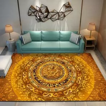 Abstract Magic Print Carpet, Living Room Bedroom Wolf Pattern Carpet Floor Mat Washable 40X60cm upgrade encryption