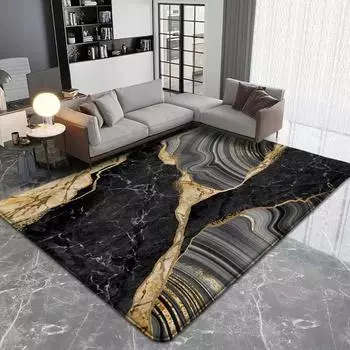 Ковер с абстрактным мраморным принтом, противоскользящий напольный коврик для дома, кухни, гостиной, спальни, декора, моющийся водонепроницаемый фланелевый ковер 40X60cm-16x24in