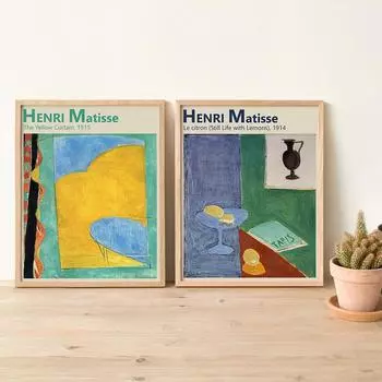 Abstract Matisse Painting Posters Modern Art Prints for Contemporary Home Decor Vintage Wall Art Canvas Painting Pictures 21x30cm No Framed