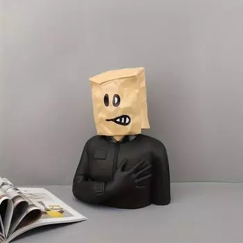 Abstract Resin Figurine of a Masked Person, Suitable for Decoration in Living Rooms, Bedrooms, And Entryways in Model Homes. 1pc