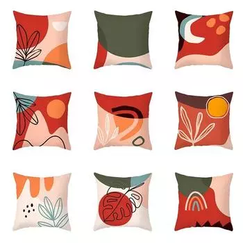 Абстракция Восход Простая наволочка Офис Гостиная Автомобиль Украшения Главная наволочка 40x40cm