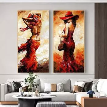 Абстрактная африканская женщина, картина маслом на холсте, фигурка, сексуальный черный обнаженный постеры и принты, настенные художественные фотографии, домашний декор, без рамки 20cm40cm No Frame