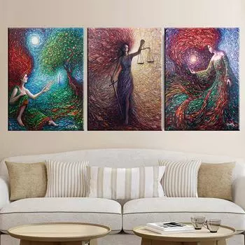 Абстрактная эстетическая настенная живопись на холсте, скандинавская мифология, работа для гостиной, современный постер, фотографии, домашний декор, без рамки 21cm30cm No Frame