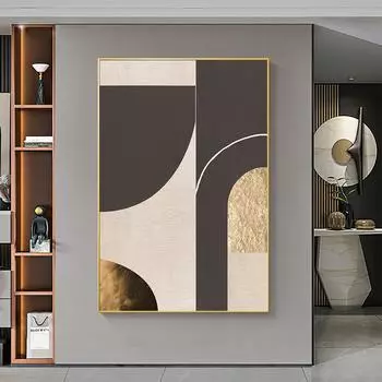 Абстрактная черная кофе с золотым холстом, картина, скандинавские современные постеры и принты, настенная художественная картина для гостиной, домашний декор 20x30cm