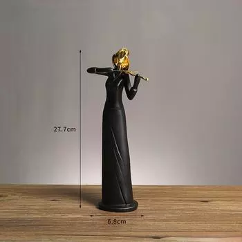 Абстрактная фигура из смоляной ленты, музыкальный персонаж, скандинавское искусство, танцующая пара, скульптуры для гостиной, украшения дома