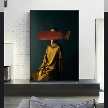 Абстрактная фигура, настенные художественные принты, постеры, фотографии, домашний декор, классическая европейская женщина, забавная стена, масло, холст, украшение для панировки 21cm30cm NoFrame