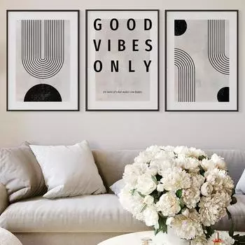 Абстрактная геометрическая художественная печать, постер для рисования линий, бежевый и черный арочный холст, картина, современная настенная картина, домашний декор для гостиной 21x30cm No Framed