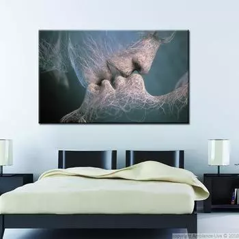 Абстрактная художественная картина «Любовный поцелуй», картина маслом на холсте, художественная живопись для гостиной, стены, дома, декоративные картины, подарок, безрамное 21*30cm