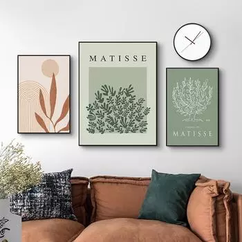 Абстрактная картина Анри Матисса Современная Бохо Настенная живопись Печать на холсте Постер Минималистская картина для гостиной Домашний декор Cuadros 21x30cm No Framed