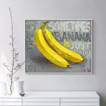 Абстрактная картина маслом на холсте Банан Гранат Лимон Плакаты и принты Фрукты Настенное искусство для кухни Домашний декор Cuadors 21cm30cm NoFrame