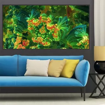 Абстрактная картина маслом птицы летающие искусство холст картина гостиная коридор офис украшение дома фреска без рамки 20*40cm No Frame