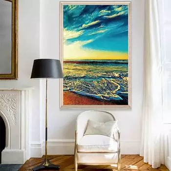 Абстрактная картина маслом животное растение пейзаж настенная живопись искусство холст картина гостиная коридор офис украшение дома фреска без рамки 21*30cm No Frame