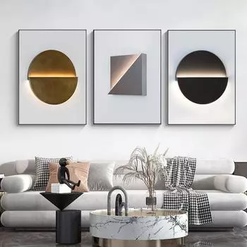 Абстрактная картина на холсте, квадратный круглый настенный художественный постер и настенная картина с принтом для декора гостиной, спальни, скандинавские постеры 21cm30cm NoFrame