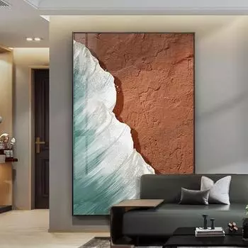 Абстрактная картина на холсте с брызгами океана, оранжевая текстура, постеры и принты, настенное искусство для гостиной, декор крыльца, Cuadros 21cm30cm NoFrame