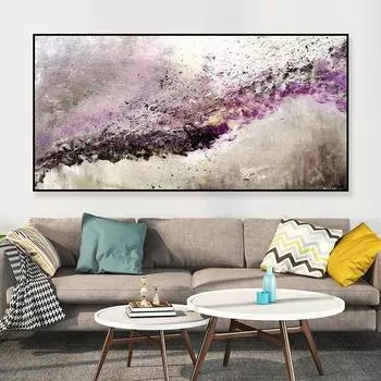 Абстрактная картина на холсте с дождевым облаком, пейзажные плакаты и принты, настенная картина для гостиной, украшение стен 20x40cm No Framed