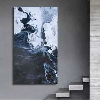 Абстрактная картина на холсте, волны, принты, спрей, морские постеры и принты, картина маслом для украшения дома, настенное искусство Cuadros 20cm40cm NoFrame