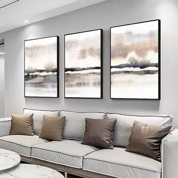 Абстрактная картина с закатом и пейзажем на холсте, богемный художественный принт, постер, скандинавские современные настенные картины для декора гостиной A4 21x30cm No Frame