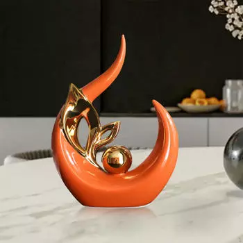 Абстрактная керамическая скульптура для современного домашнего декора Small