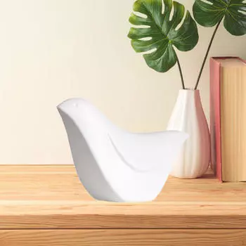 Абстрактная керамическая статуя птицы, элегантность для вашего интерьера White 11.5x3.6x6.5cm