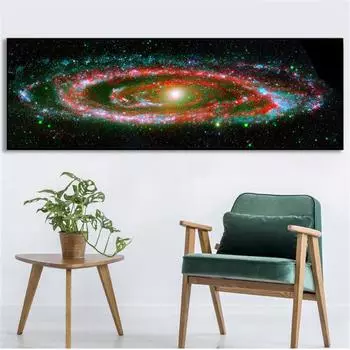 Абстрактная космическая пейзажная живопись, большой размер, печать на холсте, Млечный Путь, туманность, облака, звезды, настенная картина для гостиной, домашний декор 20cm40cm NoFrame